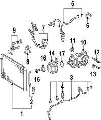 Foto de Manguera Descarga Refrigerante Aire Acondicionado Original para Lexus RX350 2007 2008 2009 Marca LEXUS Nmero de Parte 887030E020