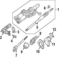 Foto de Columna de Direccion Original para Lexus RX330 Lexus RX350 Lexus RX400h Marca LEXUS N�mero de Parte 4525048060