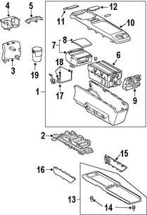 Foto de Consola Central Original para Lexus RX330 Lexus RX350 Lexus RX400h Marca LEXUS N�mero de Parte 5880148051A0