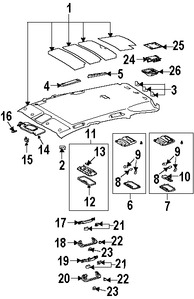 Foto de Parasol / Visera Original para Lexus RX330 Lexus RX350 Lexus RX400h Marca LEXUS N�mero de Parte 743200E011A0