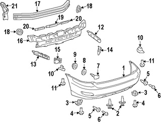 Foto de Perno de cubierta de parachoques Original para Toyota Highlander Lexus RX330 Lexus RX350 Lexus RX400h Marca LEXUS Nmero de Parte 9354084020