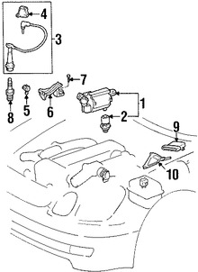 Foto de Cable de Bujia Original para Lexus IS300 Lexus SC300 Lexus GS300 Marca LEXUS Nmero de Parte 9091915568