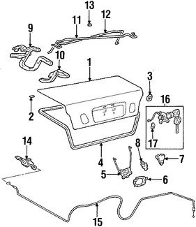 Foto de Motor Accionadro de Cerradura del Baul Original para Lexus IS300 Toyota Avalon Marca LEXUS Nmero de Parte 6464030040