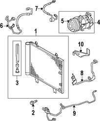 Foto de Condensador de Aire Acondicionado Original para Lexus IS250 Lexus IS350 Marca LEXUS Nmero de Parte 8846053030