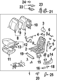 Foto de Asiento Original para Lexus IS250 2008 Lexus IS350 2008 Marca LEXUS Nmero de Parte 7120053C40C0