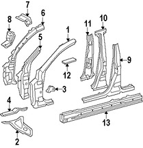 Foto de Sello de Molduras Pilar de Puerta Original para Lexus Marca LEXUS Nmero de Parte 6133930010