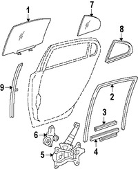 Foto de Regulador de Vidrio Automatico Original para Lexus Marca LEXUS N�mero de Parte 6980322200
