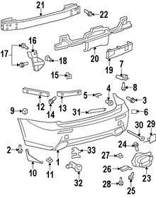 Foto de Tuerca de cubierta de parachoques Original para Lexus IS F Marca LEXUS Nmero de Parte 9046711039