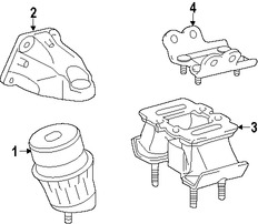 Foto de Montura del motor Original para Lexus IS250 Lexus IS350 Lexus IS300 Lexus RC350 Lexus Marca LEXUS Nmero de Parte 1236131360