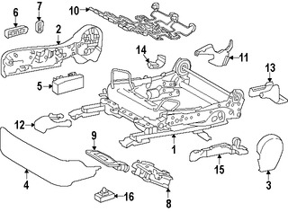 Foto de Cobertor de bisagra de asiento Original para Lexus IS250 Lexus IS350 Lexus IS200t Lexus IS300 Marca LEXUS N�mero de Parte 7153853010C0