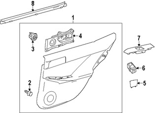 Foto de Bisel de Switch de Vidrio Electrico Original para Lexus IS250 Lexus IS350 Lexus IS200t Lexus IS300 Marca LEXUS N�mero de Parte 7427253060C0