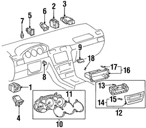 Foto de Lente de Panel de Instrumentos Original para Lexus ES300 2002 2003 Lexus ES330 2004 2005 2006 Marca LEXUS N�mero de Parte 8385233610