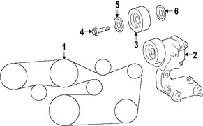 Foto de Rodillo Tensor Original para Lexus Toyota Marca LEXUS N�mero de Parte 166040P011
