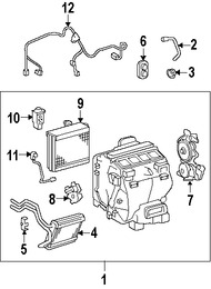 Foto de Mando de la Compuerta Mezcladora Original para Lexus ES350 Lexus ES300h Lexus RX350 Lexus  Toyota Camry Toyota Highlander Marca LEXUS Nmero de Parte 8710633290