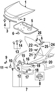 Foto de Panel de Cap� Original para Lexus ES350 2007 2008 2009 2010 2011 2012 Marca LEXUS N�mero de Parte 5330133140
