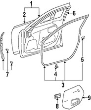 Foto de Panel externo de puerta Original para Lexus ES350 2007 2008 2009 2010 2011 2012 Marca LEXUS Nmero de Parte 6711233080