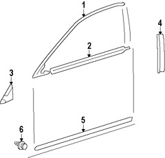 Foto de Moldura de Puerta Original para Lexus ES350 2007 2008 2009 Marca LEXUS Nmero de Parte 7573633051D0
