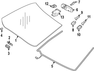 Foto de Parabrisas de Cristal Original para Lexus ES300h 2013 2014 2015 2016 2017 Marca LEXUS Nmero de Parte 5610133962