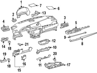 Foto de Cobertor de Altavoz Original para Lexus ES300h Lexus ES350 Marca LEXUS N�mero de Parte 5551033040C0