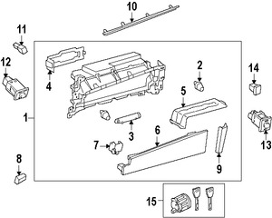 Foto de Cobertura Panel de Instrumentos Original para Lexus ES300h 2016 2017 Lexus ES350 2016 2017 Marca LEXUS N�mero de Parte 5544306090
