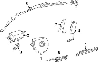 Foto de Airbag de Asiento Original para Lexus ES300h 2016 2017 Lexus ES350 2016 2017 Marca LEXUS Nmero de Parte 7391033060