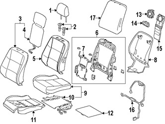 Foto de Panel posterior de Asiento Original para Lexus ES350 Lexus ES300h Marca LEXUS N�mero de Parte 7170533510C0