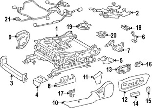 Foto de Interruptor Asiento Elctrico Original para Lexus ES300h 2016 2017 Lexus ES350 2016 2017 Marca LEXUS Nmero de Parte 840700W010