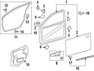 Foto de Sello de la puerta Original para Lexus ES350 Lexus ES300h Marca LEXUS Nmero de Parte 6786433040