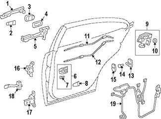 Foto de Freno de puerta Original para Lexus ES350 Lexus ES300h Marca LEXUS Nmero de Parte 6864033100