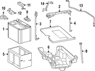 Foto de Bandeja de la batera Original para Lexus RC F 2015 2016 2017 Marca LEXUS Nmero de Parte 7443124060