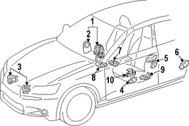 Foto de Sensor de impacto del Air Bag Original para Lexus Marca LEXUS N�mero de Parte 8983153050