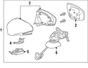 Foto de Cubierta de Espejo Retrovisor Externo Original para Lexus Marca LEXUS Nmero de Parte 8791A76070B1