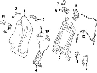 Foto de Cubierta del Mecanismo de Ajuste de Reclinacion de Asiento Original para Lexus RC F Lexus RC350 Lexus Marca LEXUS Nmero de Parte 7187524100