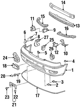 Foto de Perno de cubierta de parachoques Original para Lexus LS430 2001 2002 2003 Marca LEXUS Nmero de Parte 5253650040