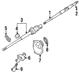 Foto de Eje de Columna de Direcci�n Original para Lexus LS430 2001 2002 2003 2004 2005 2006 Marca LEXUS N�mero de Parte 4526050070
