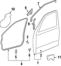 Foto de Panel externo de puerta Original para Lexus LS430 2004 2005 2006 2001 2002 2003 Marca LEXUS Nmero de Parte 6711250030