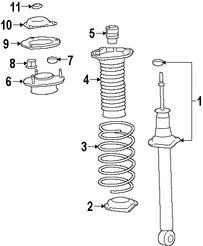 Foto de Aislante de Muelle Original para Lexus LS460 Lexus LS600h Marca LEXUS N�mero de Parte 4825750030