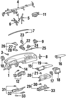 Foto de Cubierta de Panel de Instrumentos Original para Lexus SC430 2006 2007 2008 2009 2010 Marca LEXUS N�mero de Parte 5544530160E4