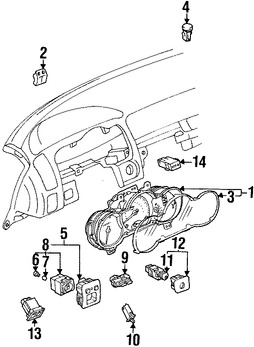 Foto de Bombilla de Panel de Instrumentos Original para Lexus SC430 Lexus GX470 Marca LEXUS Nmero de Parte 8499910470