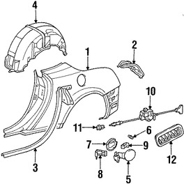 Foto de Cable de Puerta del Tanque de Combustible Original para Lexus SC430 Marca LEXUS Nmero de Parte 7703024030