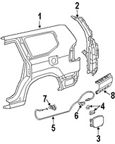 Foto de Cable de Puerta del Tanque de Combustible Original para Lexus GX470 Marca LEXUS N�mero de Parte 7703560100