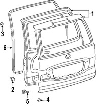 Foto de Puerta Trasera Original para Lexus GX470 2004 2005 2006 2007 2008 2009 Marca LEXUS N�mero de Parte 6700560B01