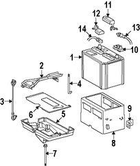Foto de Sujetador de Bater�a Original para Lexus Marca LEXUS N�mero de Parte 7440422370