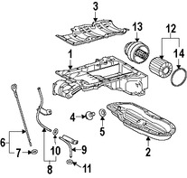 Foto de Cobertor de la Caja de Filtro de Aceite Original para Lexus GS300 Lexus GS350 Lexus IS250 Lexus IS350 Lexus GS450h Marca LEXUS Nmero de Parte 1562031040