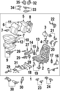 Foto de Motor de Asiento Original para Lexus Toyota Marca LEXUS Nmero de Parte 8580158030