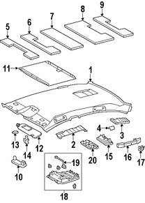 Foto de Parasol / Visera Original para Lexus GS350 Lexus GS430 Lexus GS460 Lexus GS450h Marca LEXUS N�mero de Parte 7432030A21A0