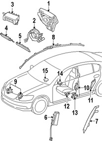Foto de M�dulo de control del Air Bag Original para Lexus GS450h 2008 2009 2010 2011 Marca LEXUS N�mero de Parte 8917030800