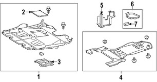 Foto de Guardasalpicaduras del soporte del radiador Original para Lexus Marca LEXUS N�mero de Parte 5140830060