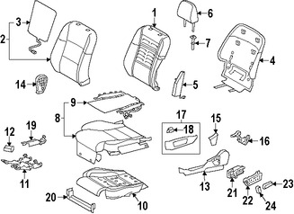 Foto de Interruptor Asiento El�ctrico Original para Lexus GS350 Lexus GS450h Lexus GS200t Lexus Marca LEXUS N�mero de Parte 8492030340