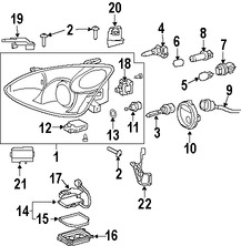 Foto de Arnes de Cableado de Faro Original para Lexus RX400h Lexus RX330 Lexus RX350 Marca LEXUS Nmero de Parte 8112548180